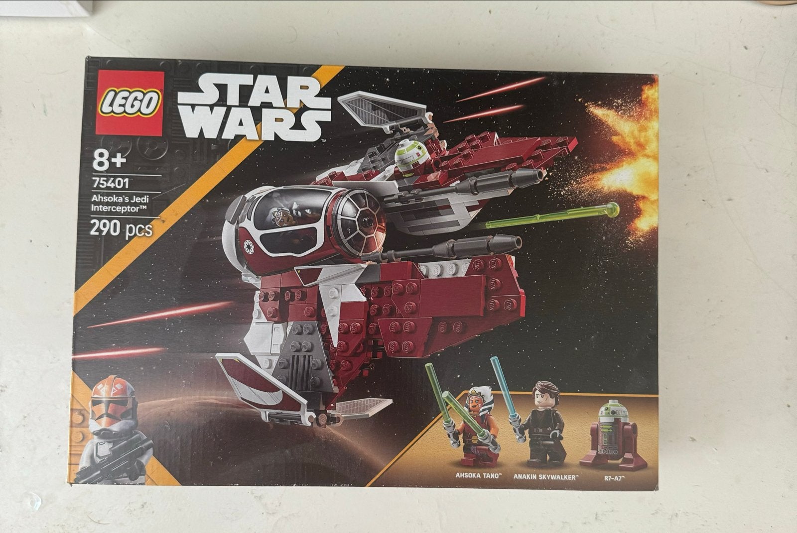 LEGO Star Wars Ahsoka's Jedi Starfighter 75401 Compleet, Star Wars, Lego, Ophalen of Verzenden, Zo goed als nieuw