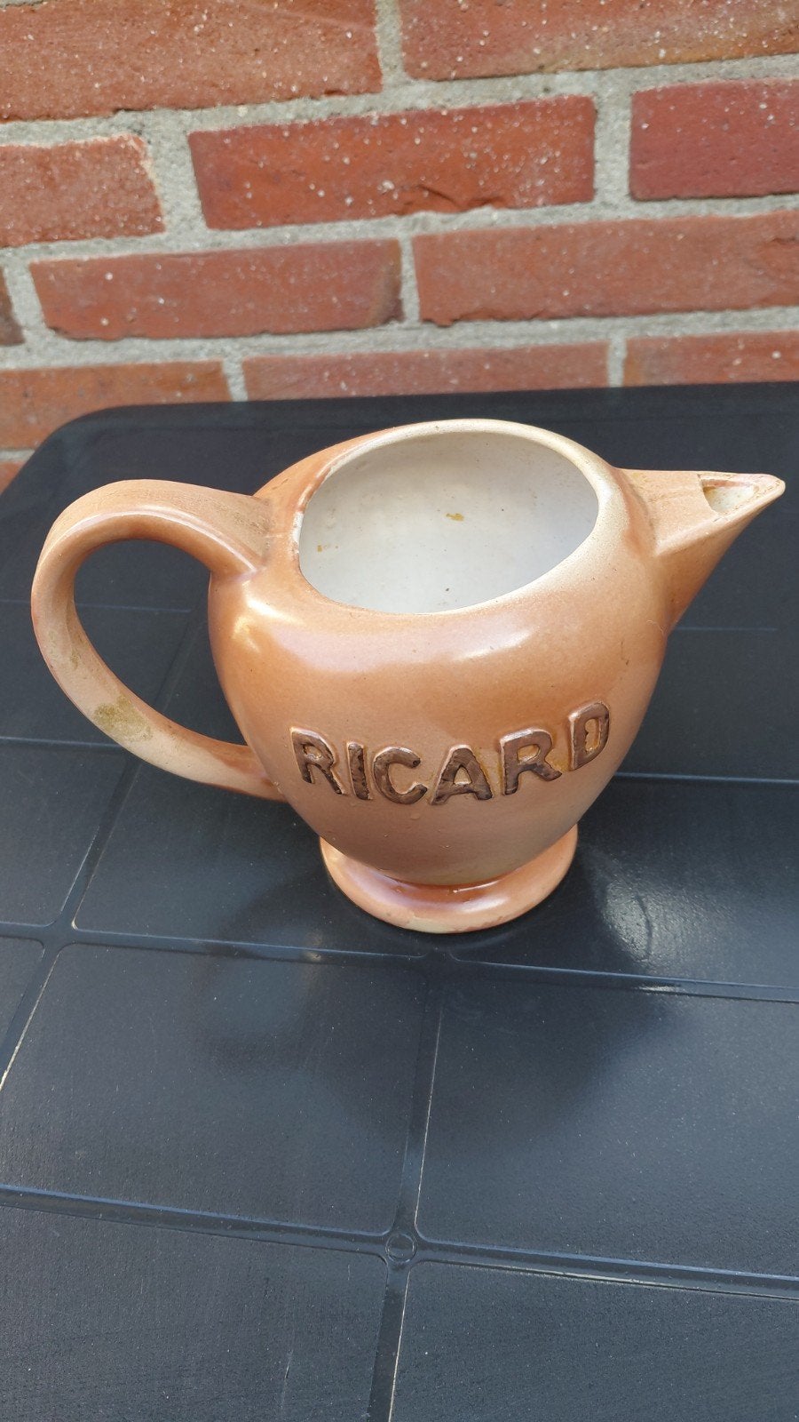 Vintage Ricard kan groot model - Bruin keramiek, Ophalen of Verzenden