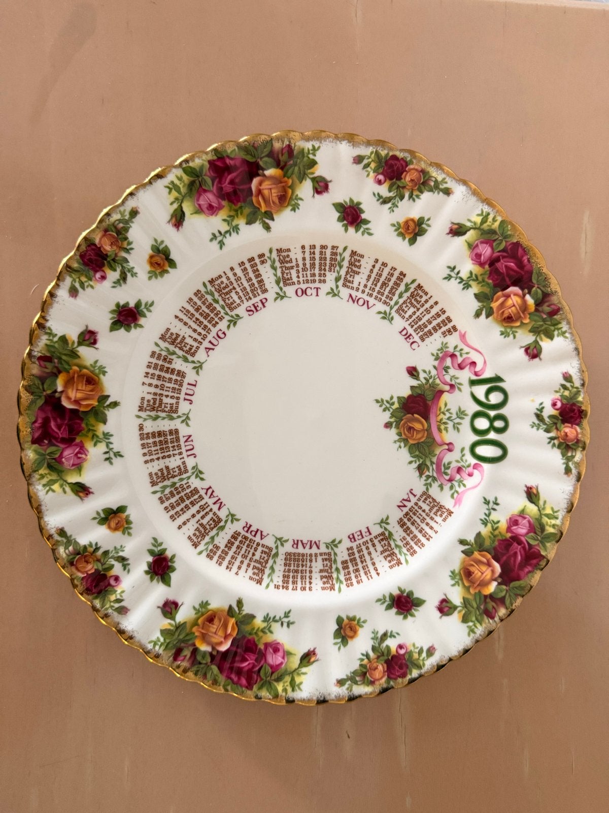Royal Albert Old Country Roses Kalenderbord 1980, Ophalen