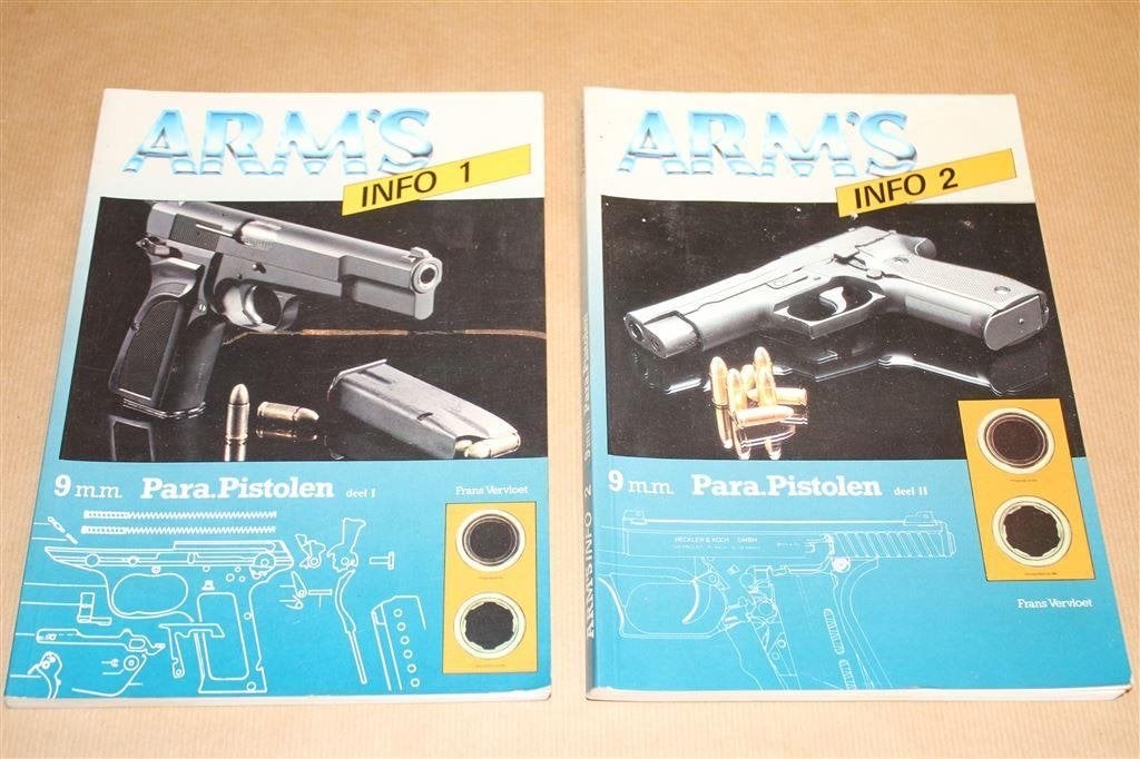 2 boeken - Arms - 9 mm Para Pistolen !!, Ophalen of Verzenden, Tweede Wereldoorlog, Zo goed als nieuw, Overige onderwerpen