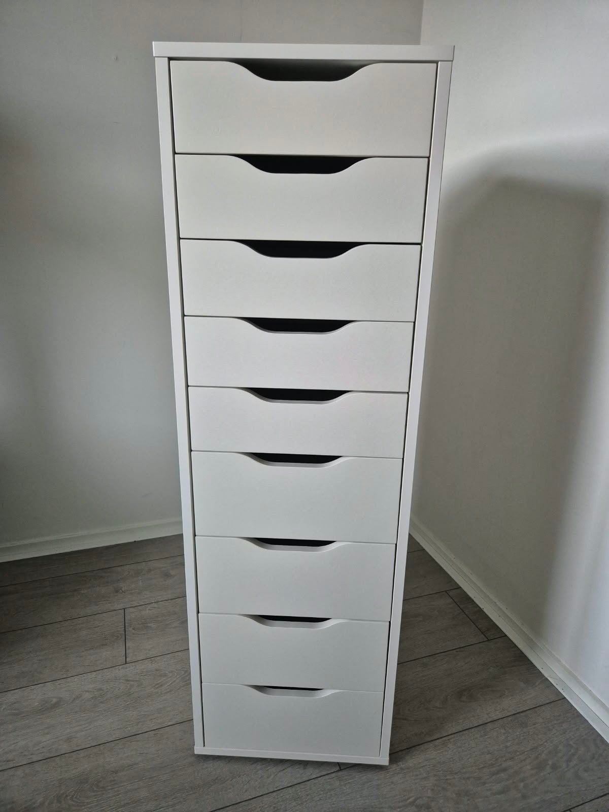 IKEA ALEX wit ladeblok kast met 9 lades, Ophalen, Minder dan 50 cm, 5 laden of meer, 100 tot 150 cm
