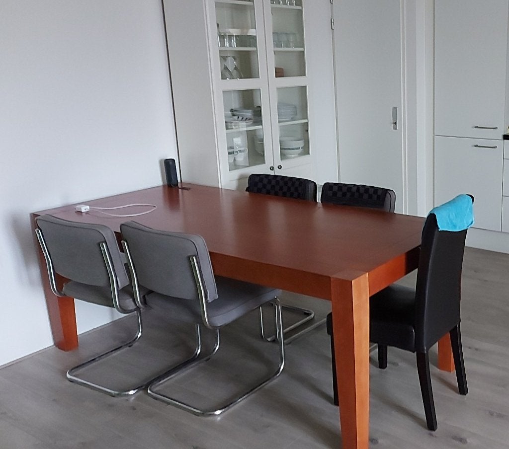 eettafel, Huis en Inrichting, Tafels | Eettafels, Ophalen, 50 tot 100 cm, Zo goed als nieuw, Vijf personen of meer