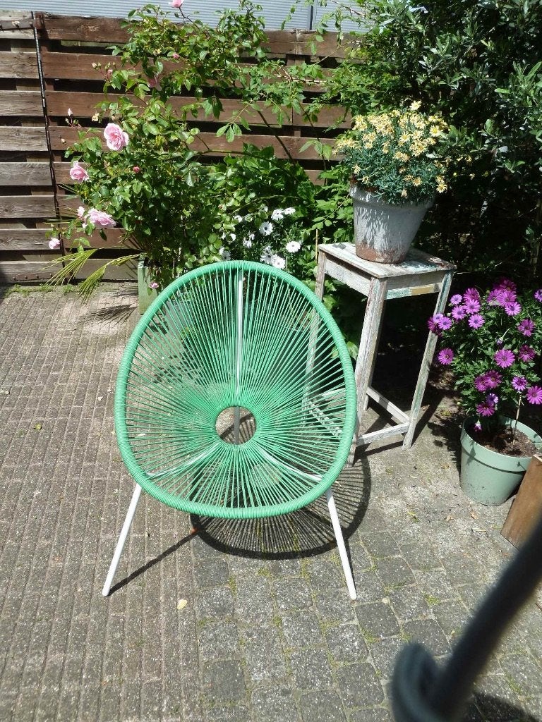 4 Karwei lounge stoelen Haïti draadstoel, Ophalen, Nieuw, Kunststof, Stapelbaar