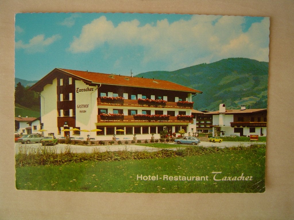 Hotel-Restaurant Taxacher Kirchberg Tirol, Ophalen of Verzenden, 1960 tot 1980, Ongelopen, Oostenrijk