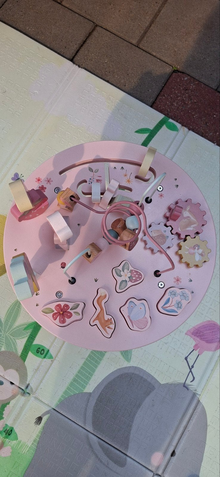 Little Dutch Activiteiten Tafel - Roze Hout, Kinderen en Baby's, Ophalen of Verzenden, Zo goed als nieuw, Overige typen