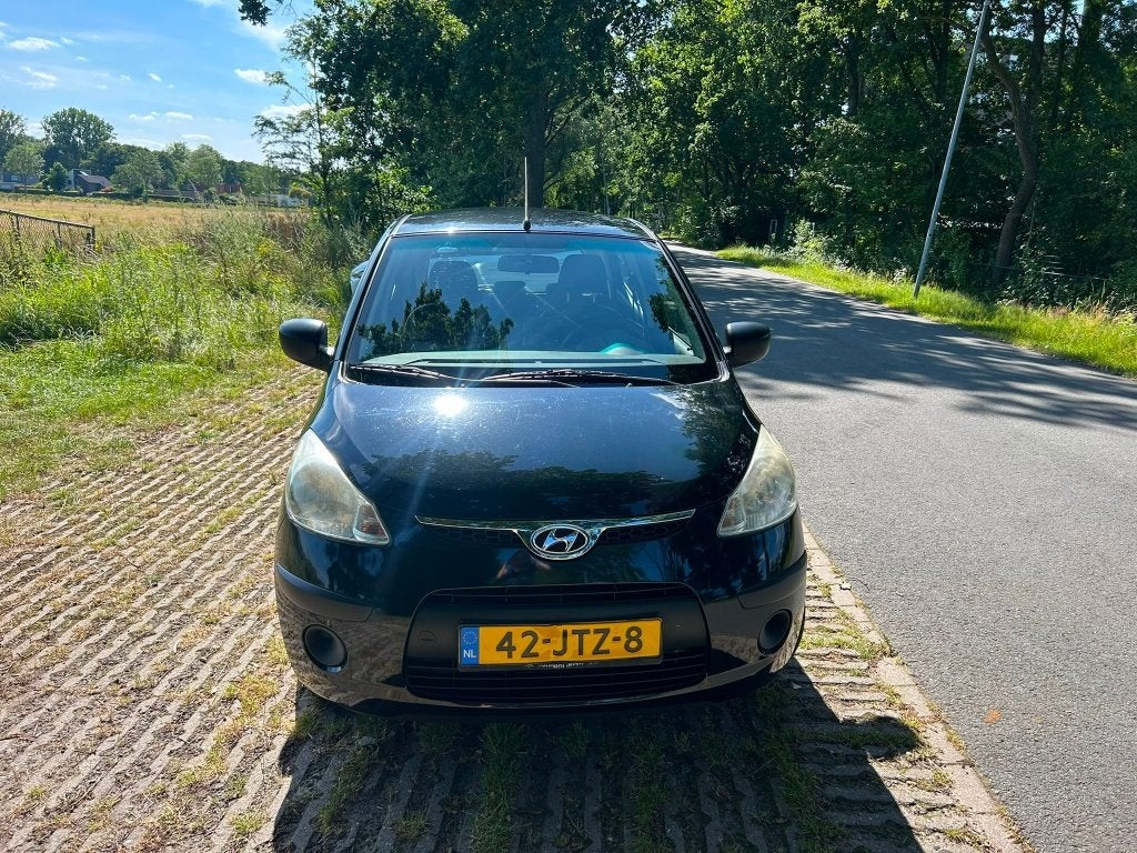 Hyundai i10 1.1 I 5DR 2009 Zwart | Airco (58.000km!), Auto's, Hyundai, Voorwielaandrijving, Stof, 4 cilinders, Android Auto