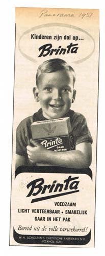 Brinta - Advertentie uit Tijdschrift 1951, Verzamelen, Tijdschriften, Kranten en Knipsels, Ophalen of Verzenden, 1940 tot 1960