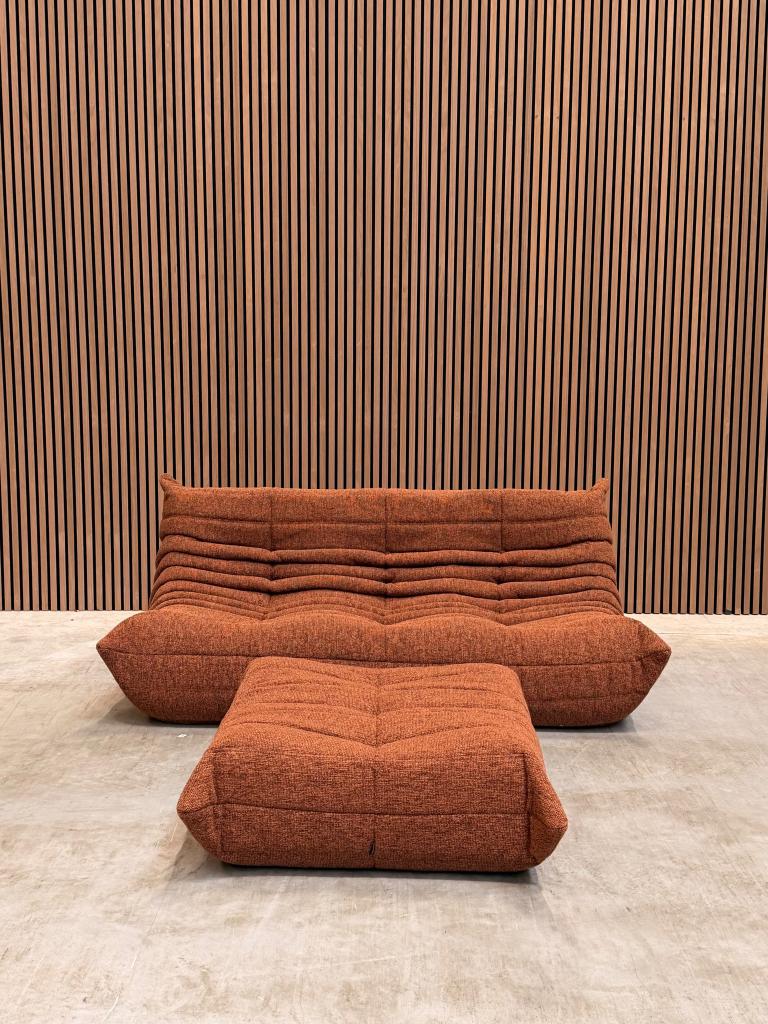 Ligne Roset Togo Large Settee 3-zits | Rood Woolblend, Ophalen of Verzenden