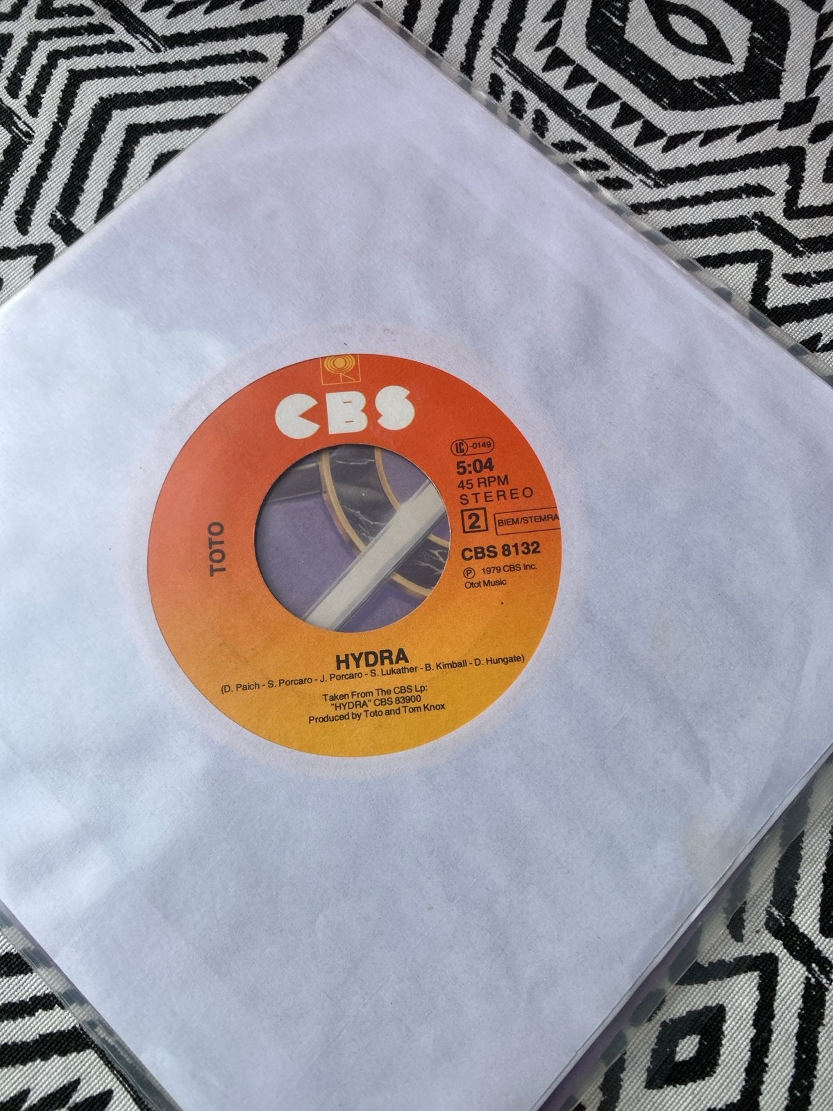 Toto - Hydra 7 inch vinyl single (1979), Gebruikt, Originele persing, 7 inch, Ophalen of Verzenden