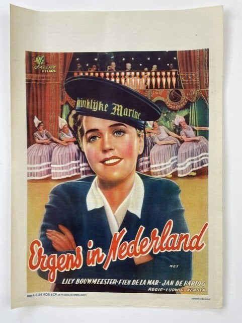 film poster ERGENS IN NEDERLAND 1940 mobilisatie, Verzamelen, Ophalen of Verzenden, Zo goed als nieuw, A1 t/m A3, Film en Tv