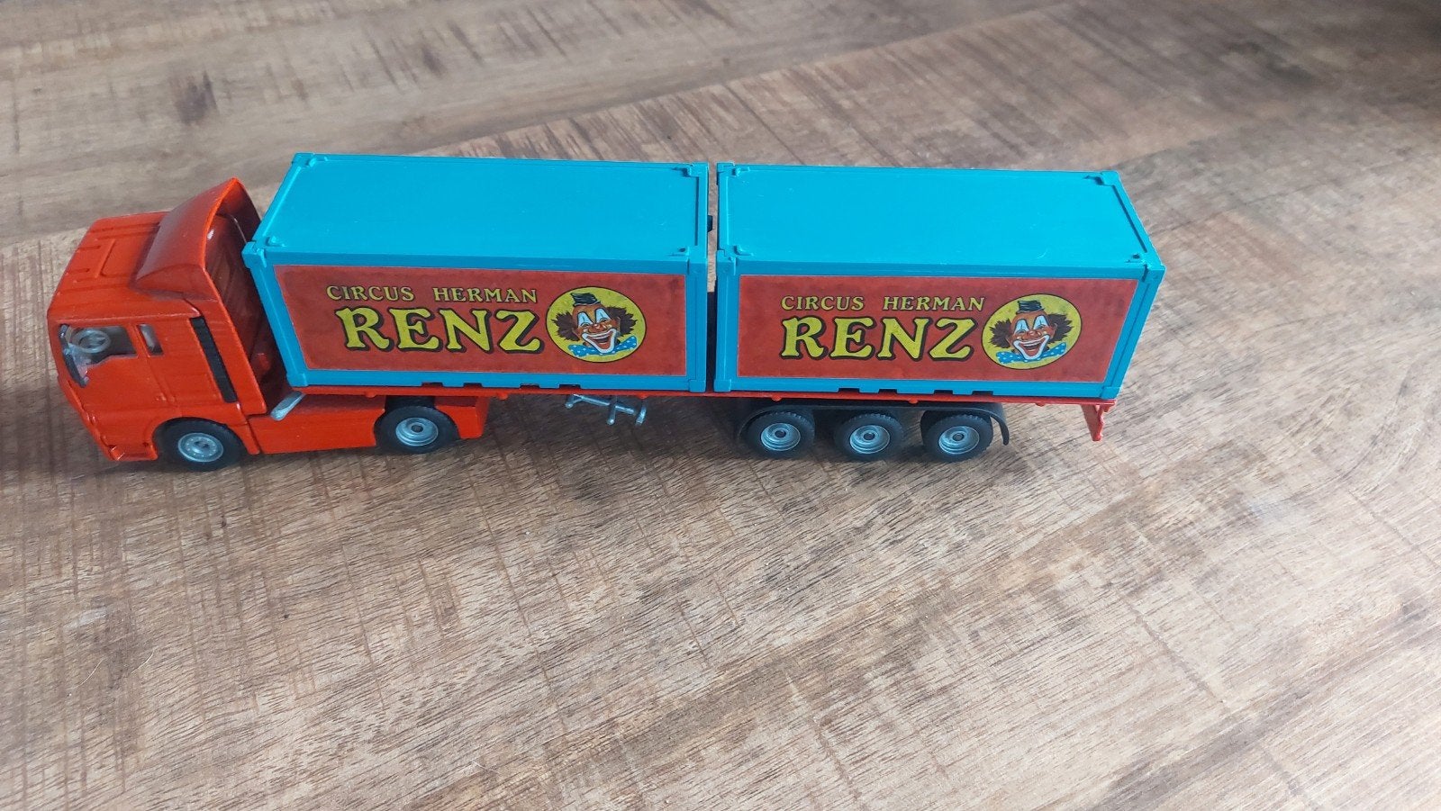 Siku MAN Circus Renz vrachtwagen met aanhanger, Ophalen of Verzenden, Gebruikt