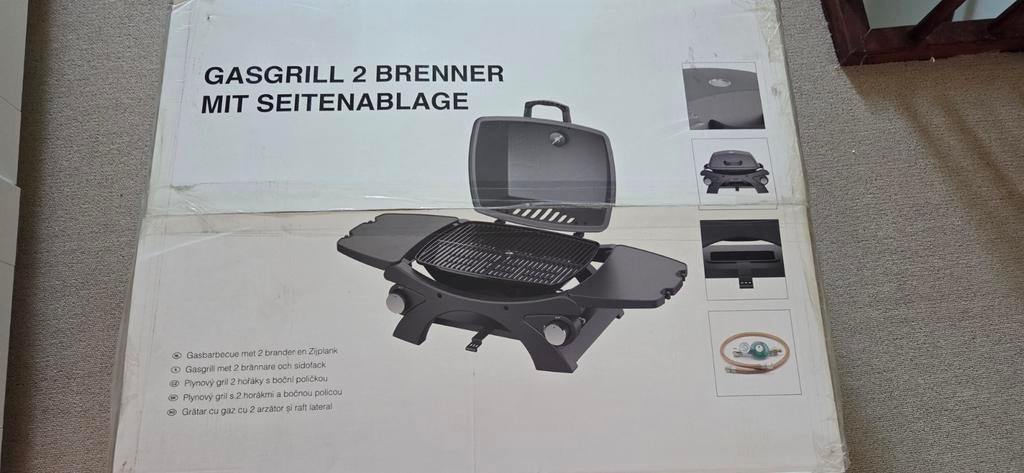 Nieuwe GASGRILL 2 BRENNER MIT SEITENABLAGE, Ophalen, Nieuw