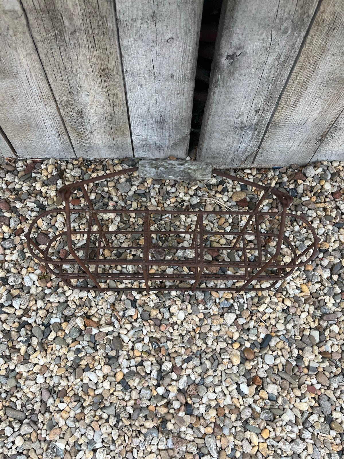 Vintage metal flessenrekje, Ophalen, Gebruikt