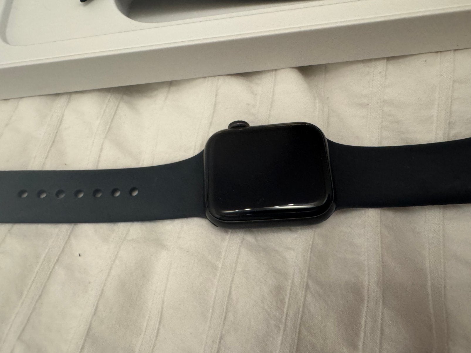 APPLE Watch SE GPS 40mm Midnight S/M Smartwatch Midnight, Ophalen, Zo goed als nieuw, Zwart, 100 cm of meer