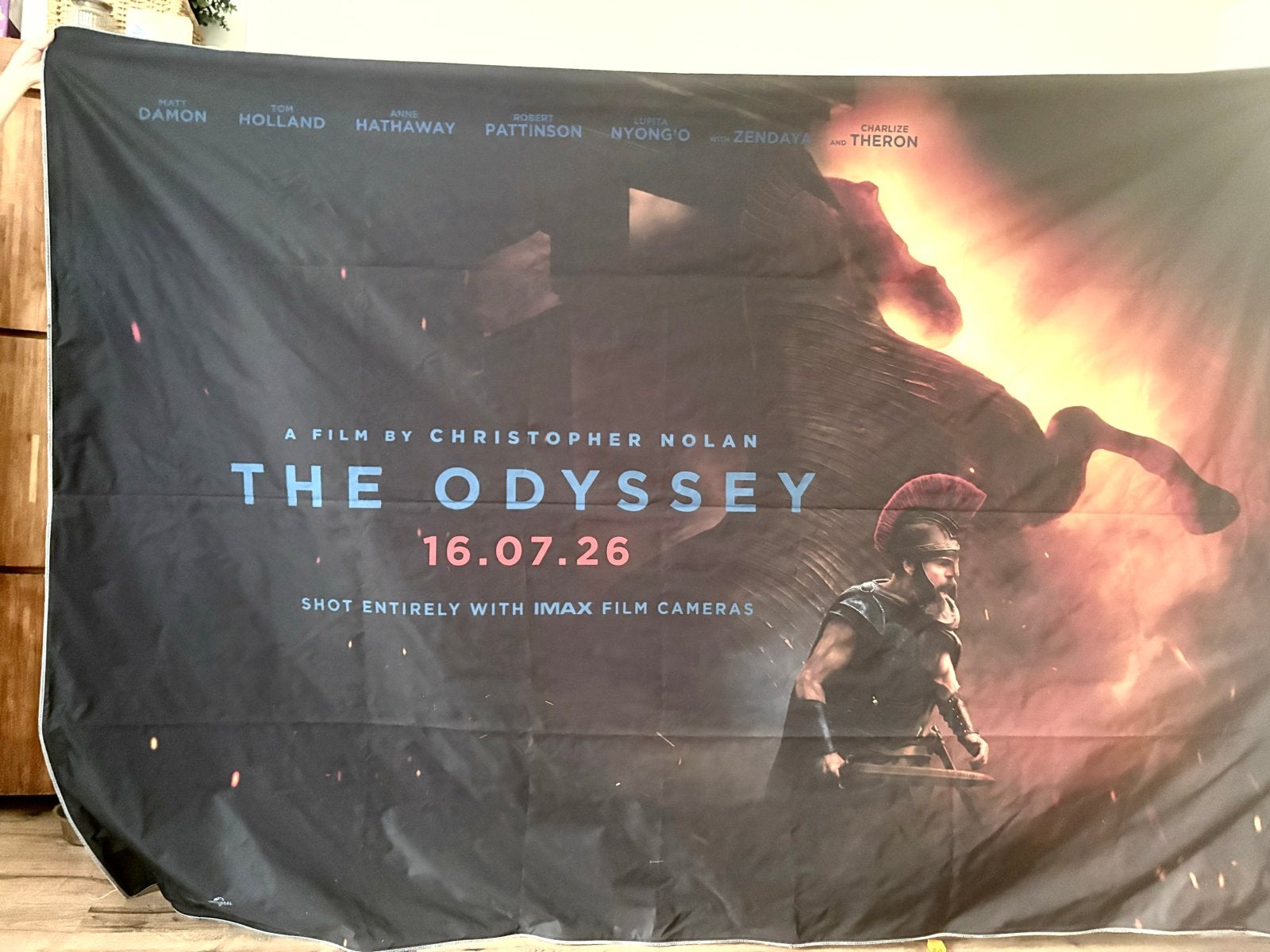 Filmdoek 'The Odyssey' - Christopher Nolan, Huis en Inrichting, Ophalen, Overige stijlen, Textiel, Gebruikt