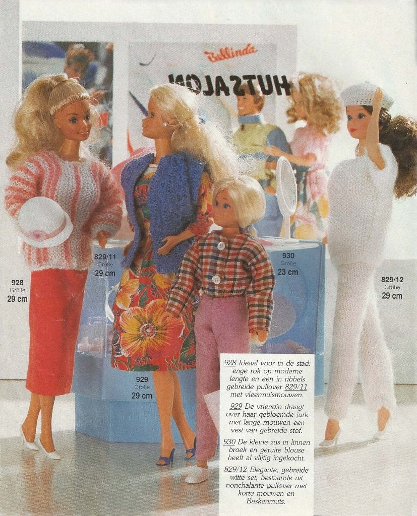 Voor Barbie en Skipper mooie naaipatronen en breipatronen, Hobby en Vrije tijd, Kledingpatronen, Ophalen of Verzenden, Zo goed als nieuw