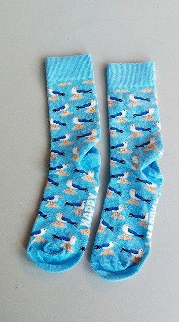 light blue happy socks with seagulls, Kleding | Heren, Sokken en Kousen, Blauw, Nieuw, Ophalen of Verzenden, Maat 39 t/m 42