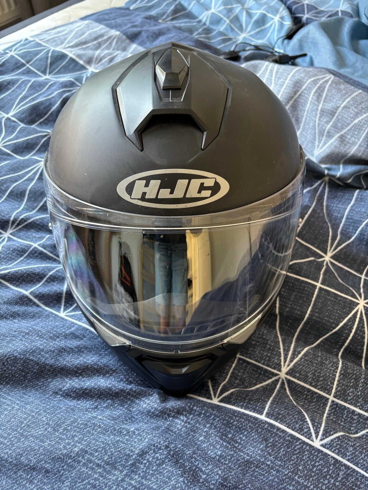 HJC i90 Systeemhelm - Mat Zwart - XL met zonnenscherm, Systeemhelm, Heren, Ophalen of Verzenden, Tweedehands