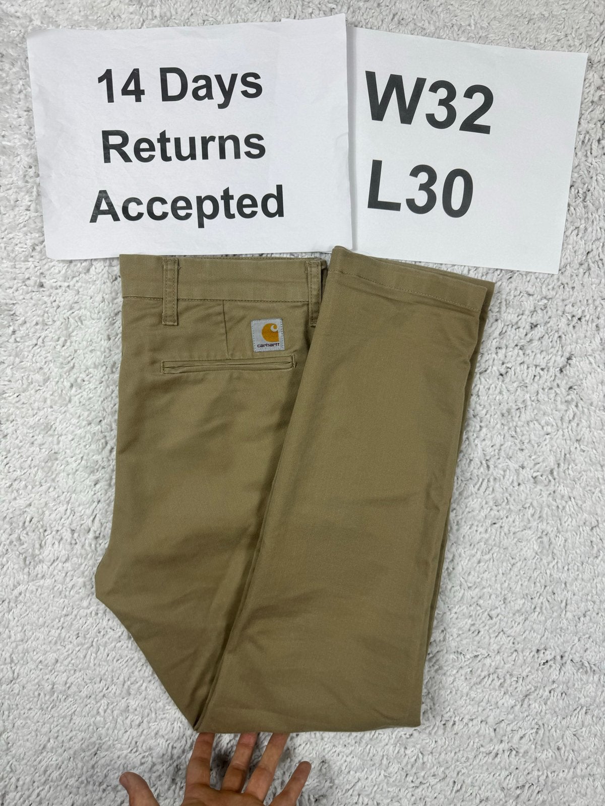 Carhartt Sid Pant Chino Slim Fit Bruin W32 L30 3193, Kleding | Heren, Overige kleuren, W32 (confectie 46) of kleiner, Ophalen of Verzenden