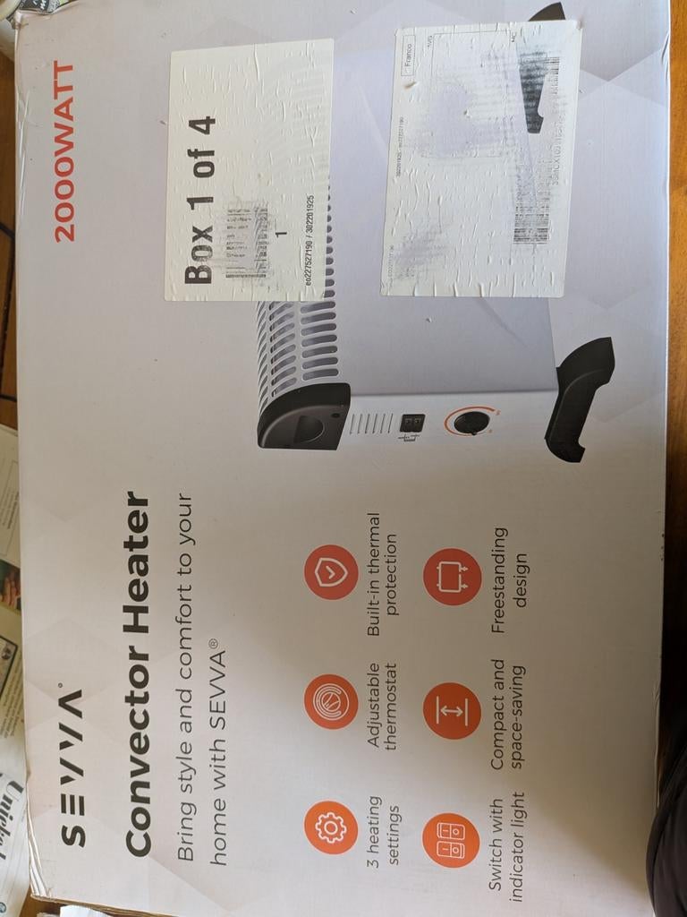 Sevva convector heater 2000watt NIEUW, Huis en Inrichting, Kachels, Ophalen of Verzenden, Nieuw, Elektrisch, Overige soorten