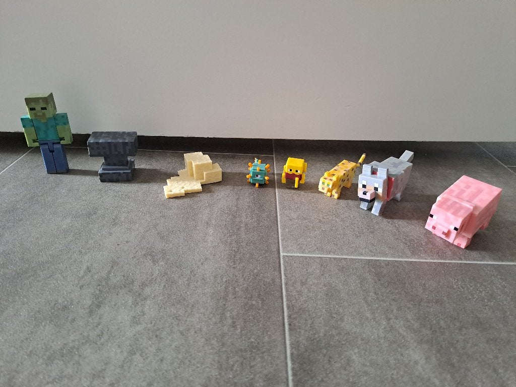 kleine Minecraft verzameling acht figuren, Ophalen of Verzenden, Zo goed als nieuw