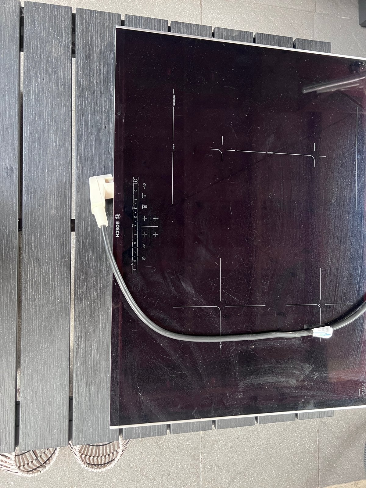 Inductie kookplaat Bosch,, Gebruikt, Inbouw, Inductie, 4 kookzones