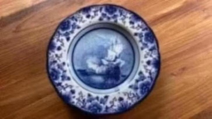 Delfts bord.handwerk Holland . Het kanonschot w.v.d Velde, Antiek en Kunst, Ophalen of Verzenden