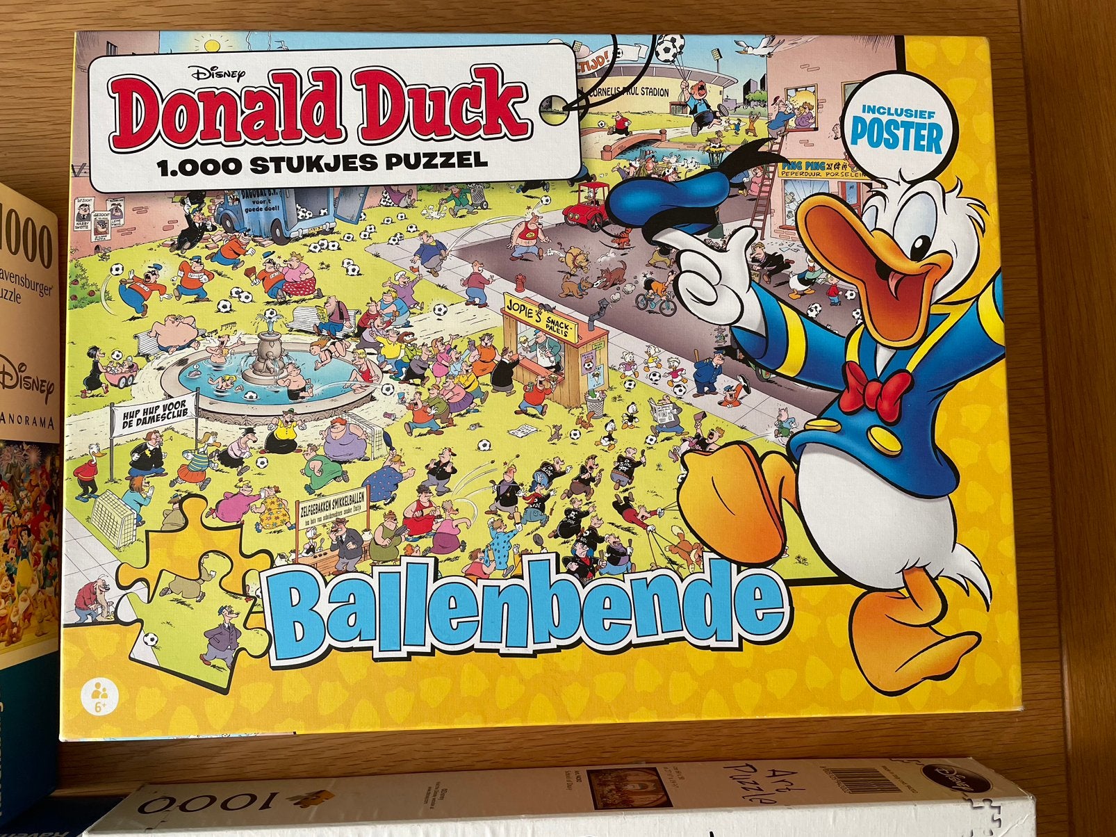 Disney puzzel Donald Duck ballen bende 1000 stukjes, Hobby en Vrije tijd, Denksport en Puzzels, Ophalen of Verzenden, 500 t/m 1500 stukjes
