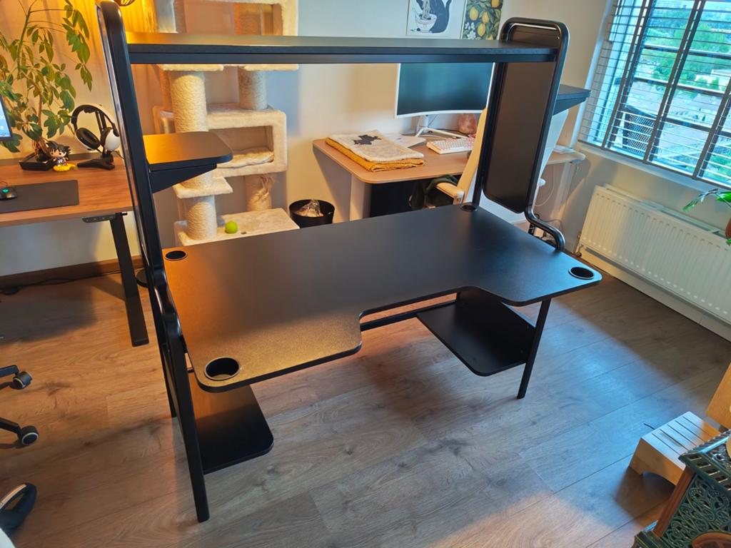 IKEA FREDDE Gamebureau Zwart 140x74x146, Ophalen, Zwart, 74 cm, Zo goed als nieuw