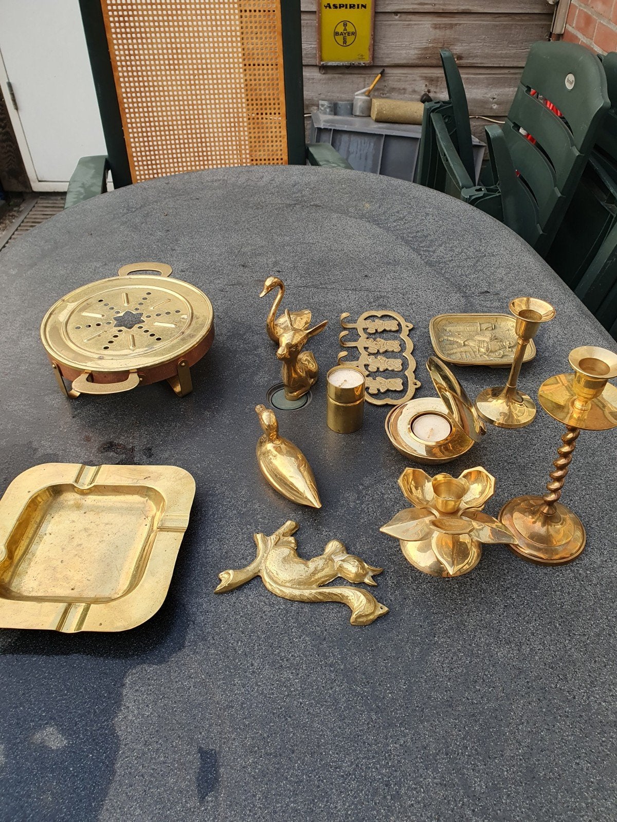 Diverse messing decoratie en gebruiksvoorwerpen, Ophalen, Koper