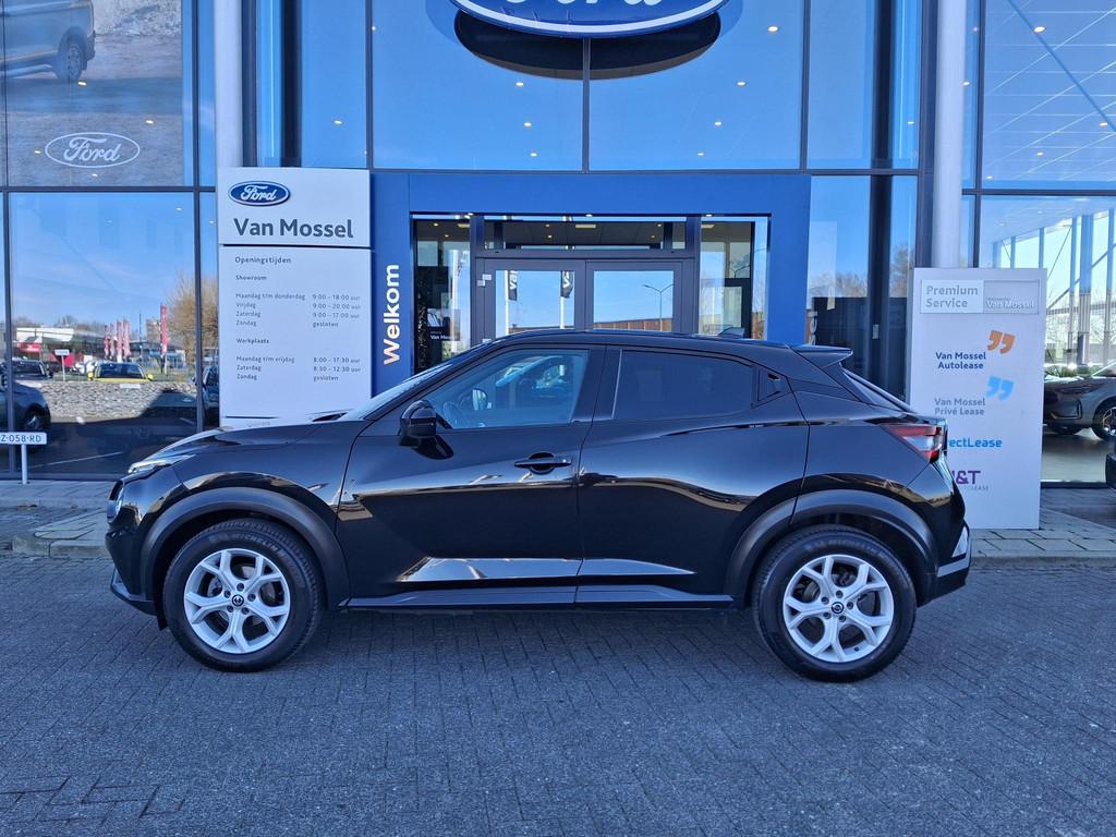 Nissan Juke 1.0 DIG-T N-Connecta | Automaat | Cruise Control, Auto's, Nissan, 12 maanden, Stof, Euro 6, Zwart
