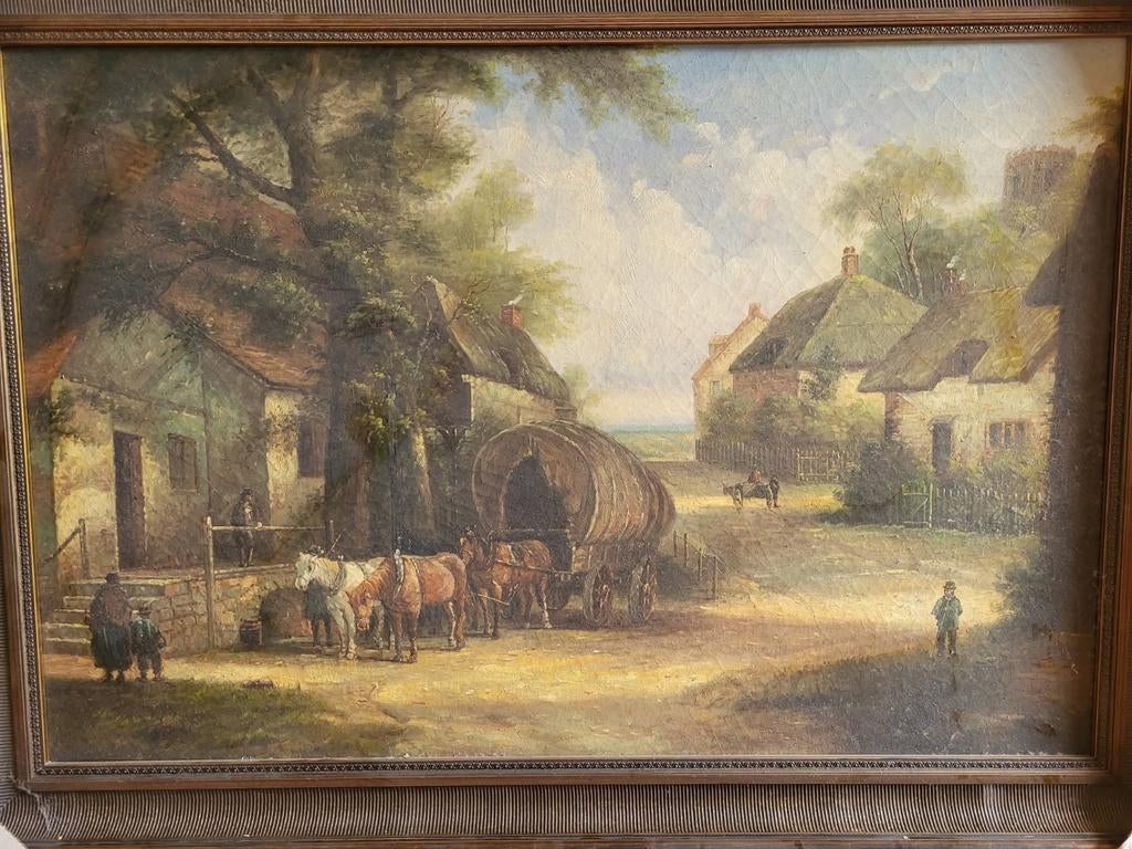 Olieverf Schilderij 19e eeuw, Ophalen