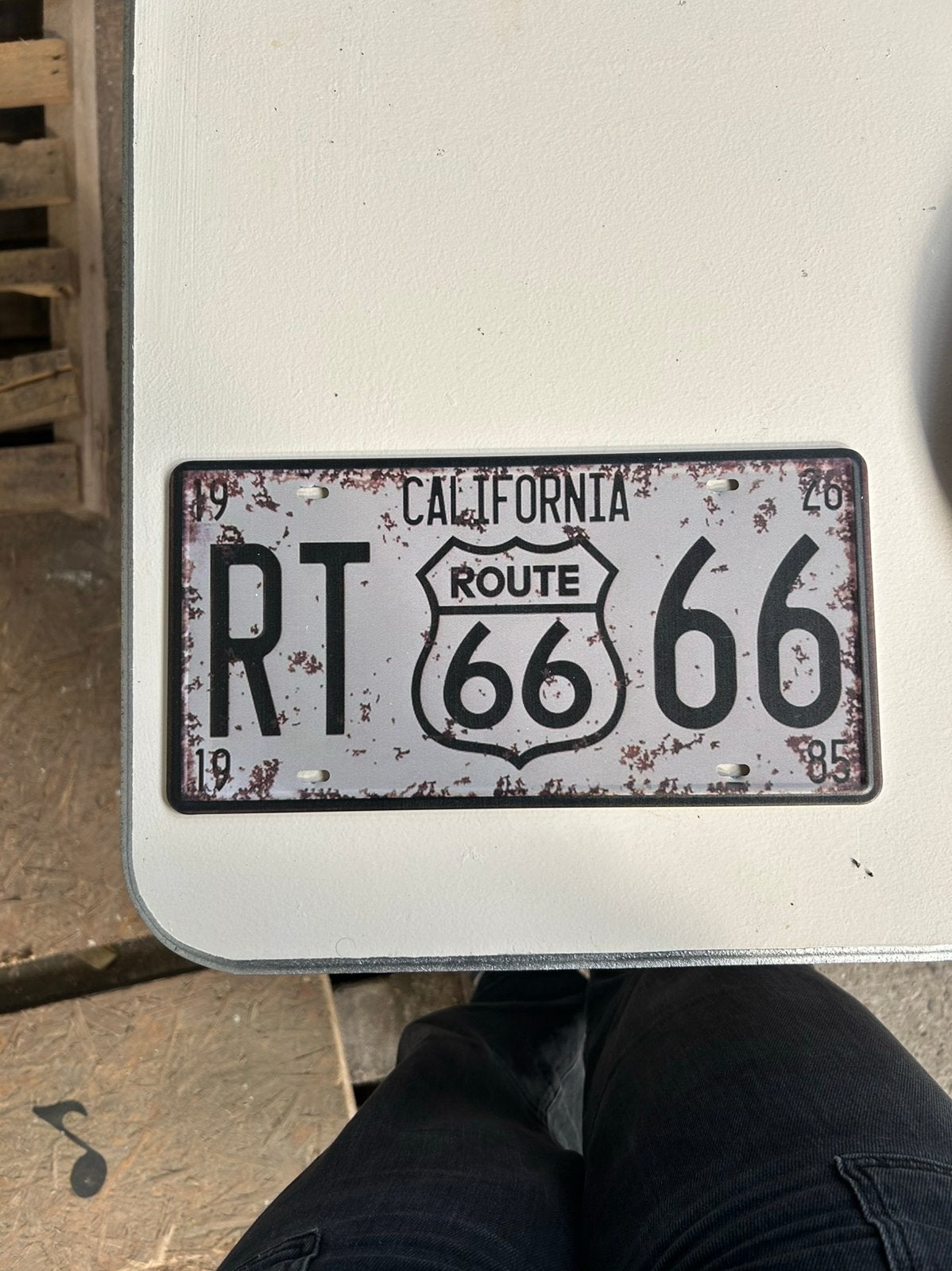 Bordje route 66, Ophalen of Verzenden, Zo goed als nieuw