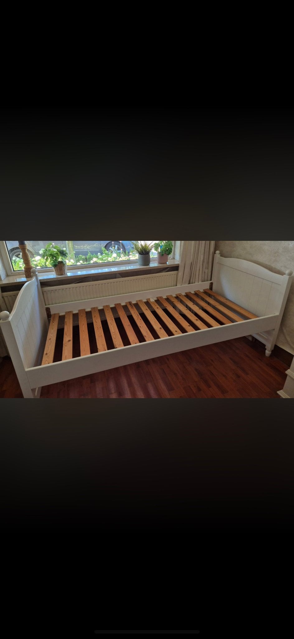 Eenpersoonsbed met lattenbodem, Ophalen, Gebruikt, 90 cm, Eenpersoons