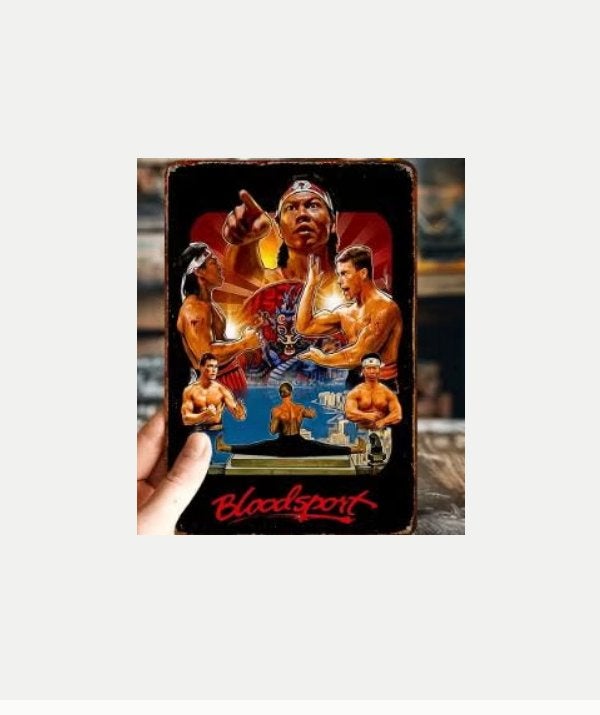 Vintage metalen bordje Bloodsport (30x20cm)