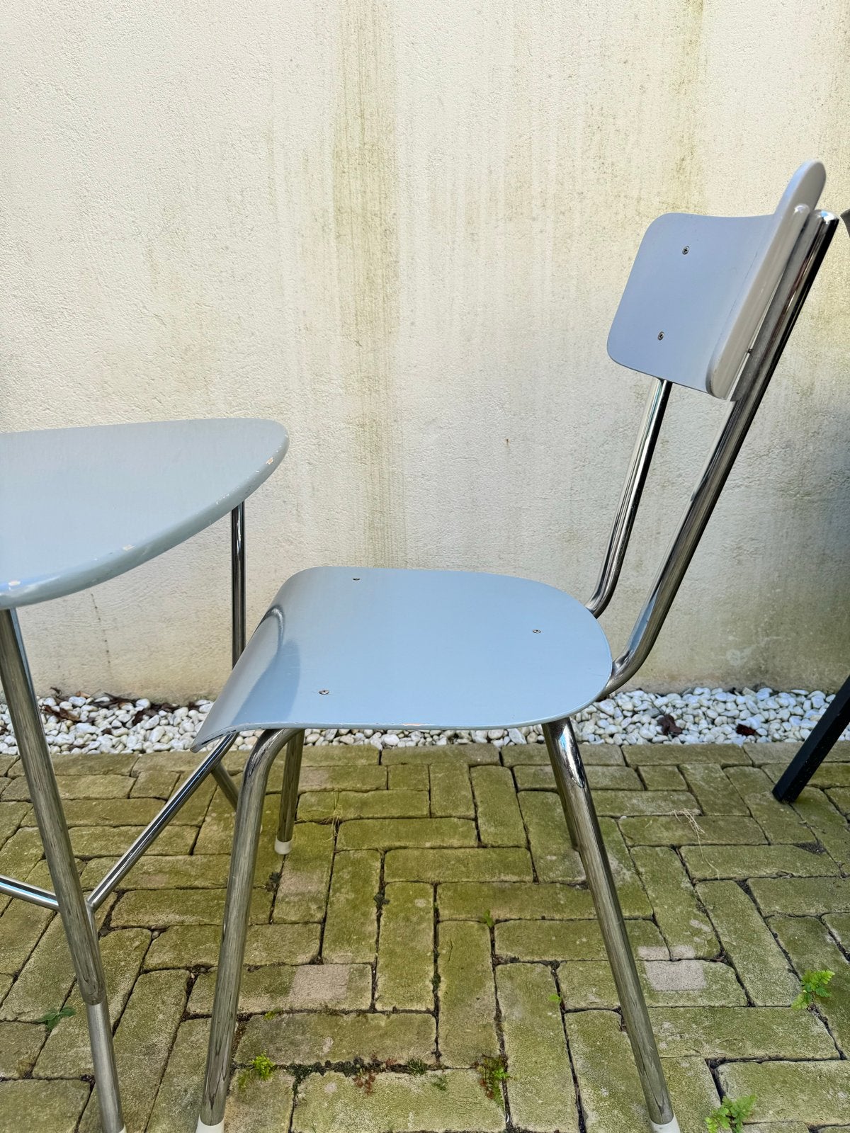 Vintage kinderbureau set: tafel, stoel en kastje, Ophalen