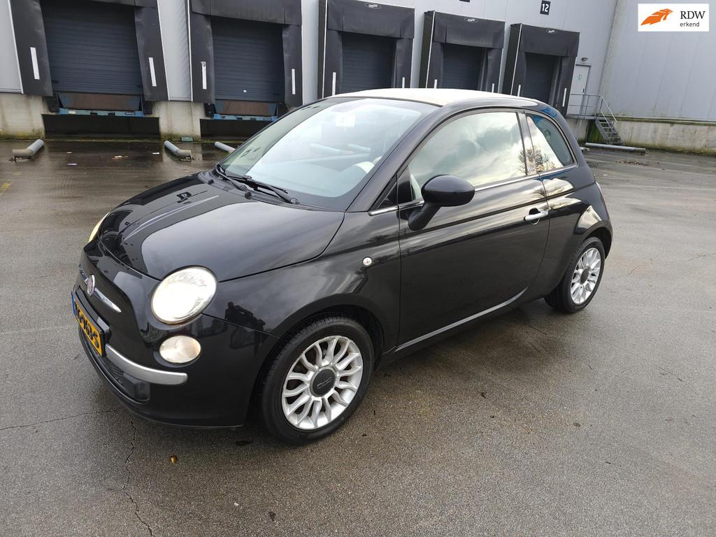 Fiat 500 1.2 Lounge / Cabrio / Airco / Electr. pakket, Euro 5, Gebruikt, 4 cilinders, Leder en Stof
