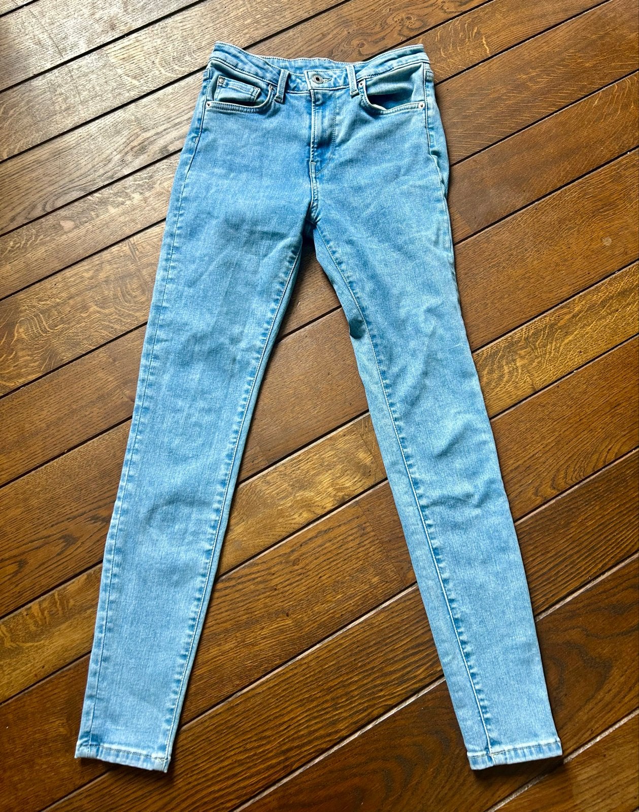 Pépé Jeans Skinny W27/L30 - Zo goed als nieuw, Verzenden, Zo goed als nieuw, Blauw, W27 (confectie 34) of kleiner