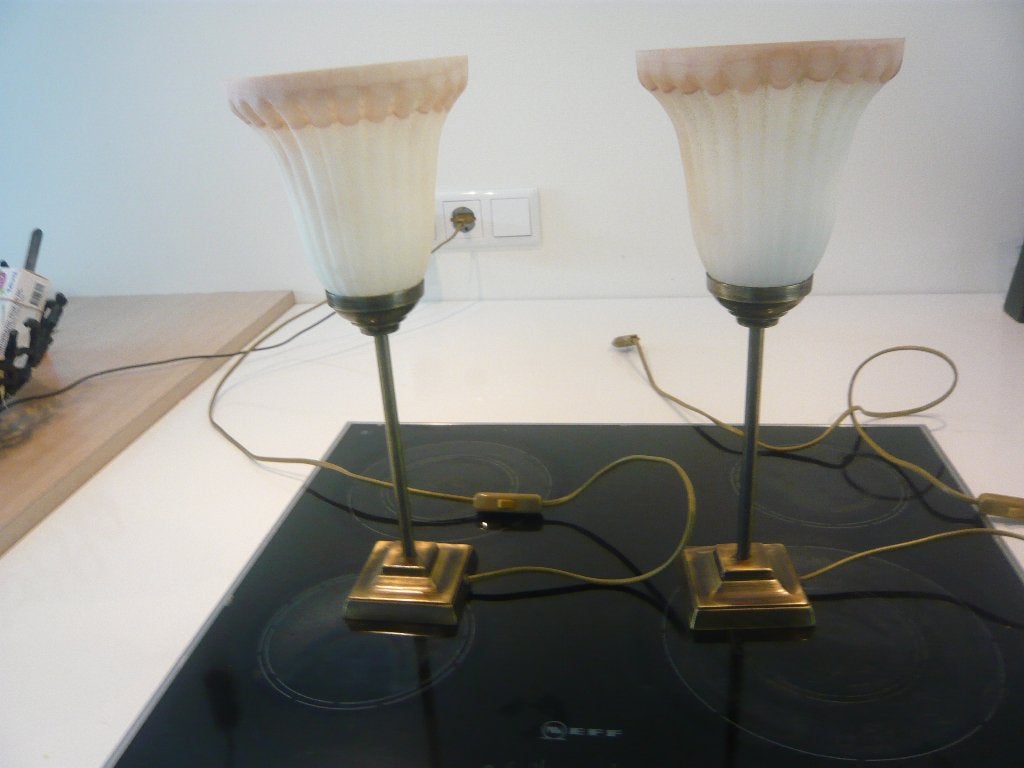 Tafellampen, Huis en Inrichting, Lampen | Tafellampen, Met schakelaar, Vintage, E14 (klein), Ophalen of Verzenden