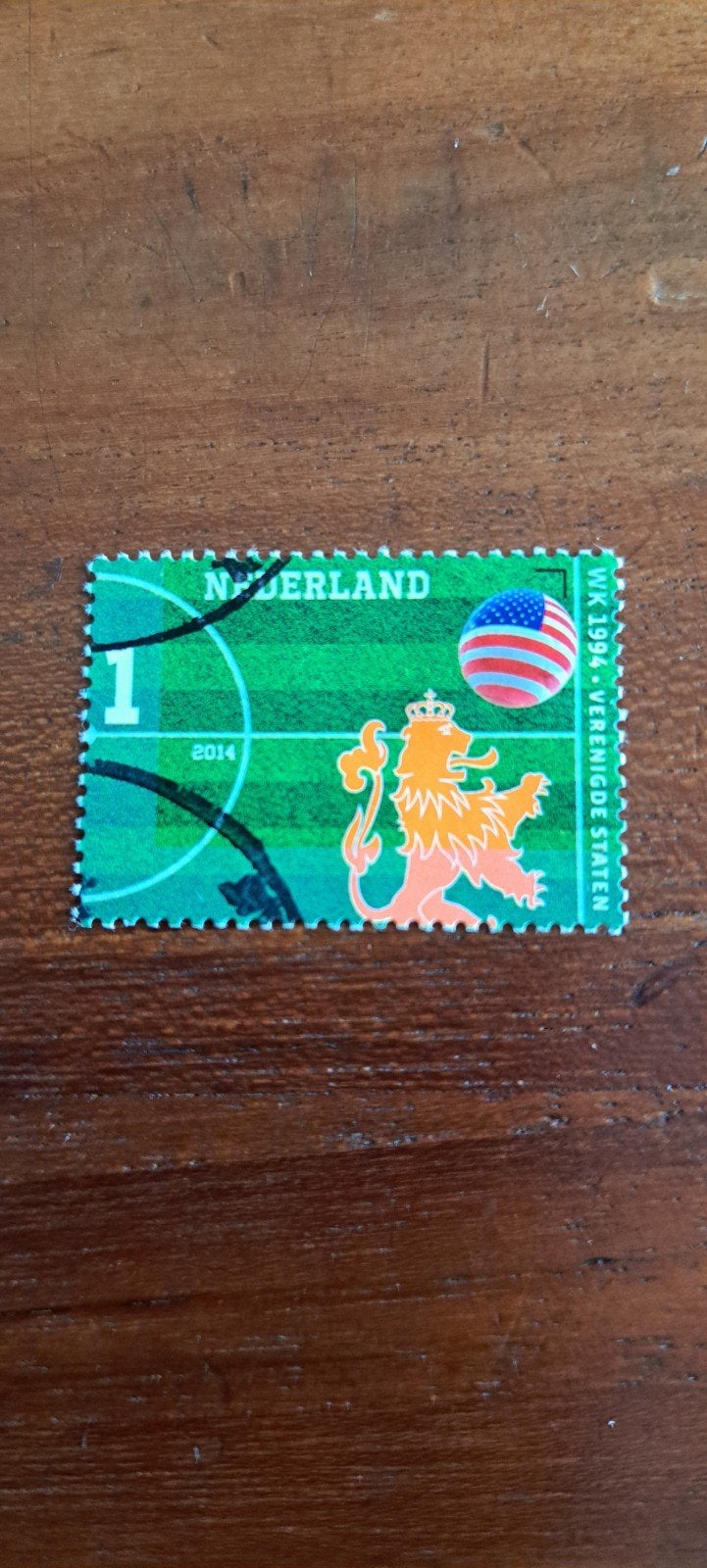 Zegel Voetbal Oranje WK 2014 .gestempeld., Postzegels en Munten, Ophalen of Verzenden