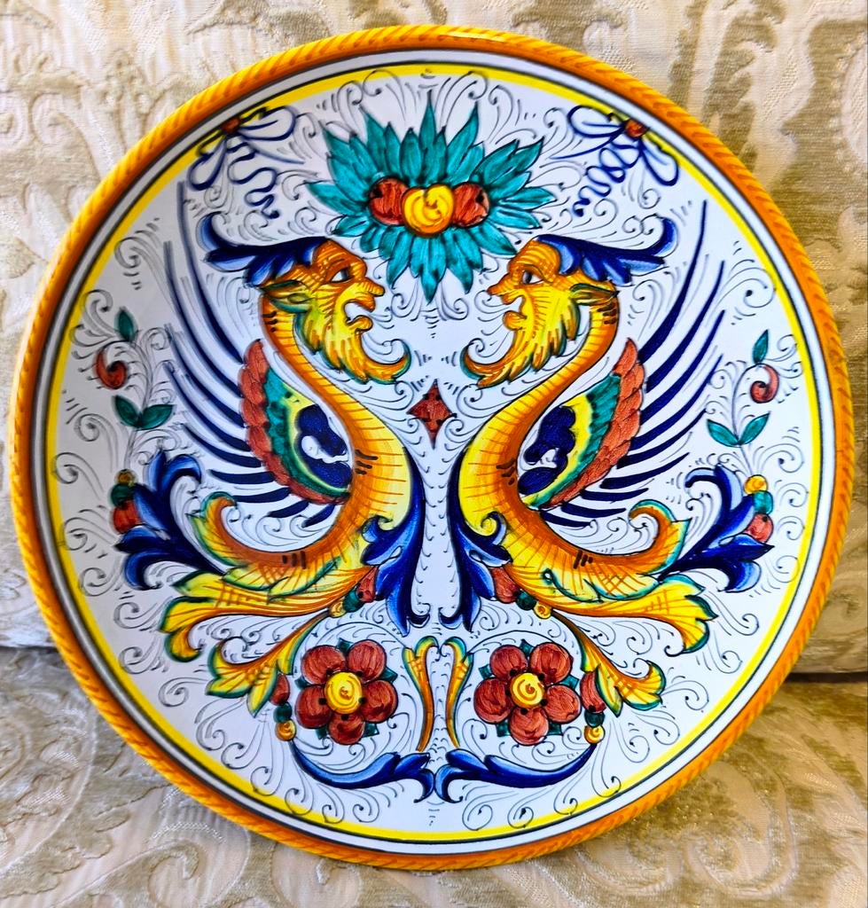 Deruta Raffaellesco Schotel - Handbeschilderd - 32 cm, Ophalen of Verzenden