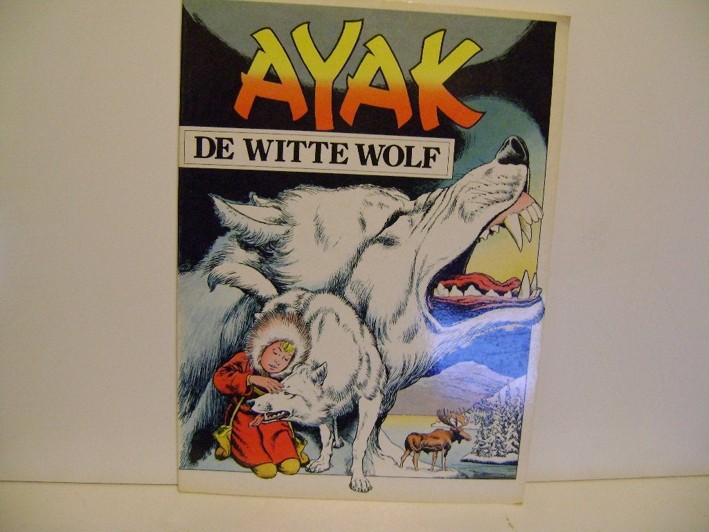 Stripboek Ayak nr 1"De Witte Wolf"uit 1982., Eén stripboek, Ophalen of Verzenden, Zo goed als nieuw, Ollivier/Coelho