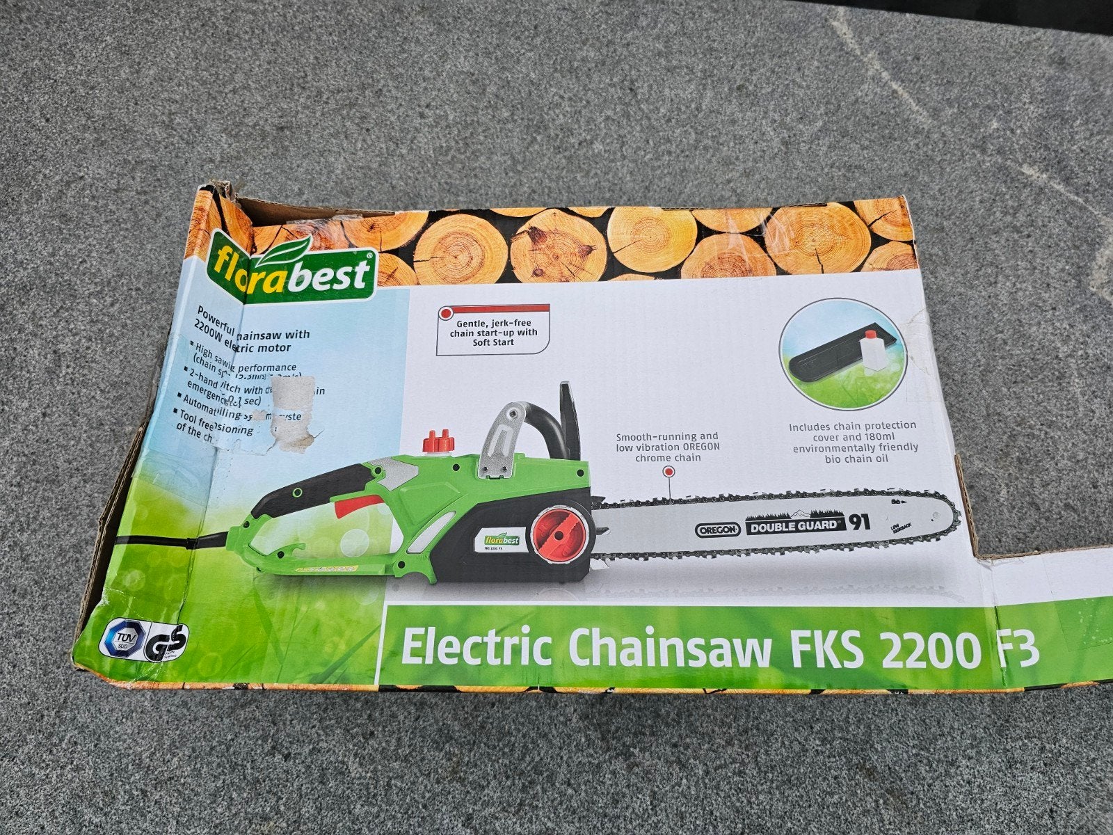 Florabest Elektrische Kettingzaag FKS 2200 F3 - 2200W, Ophalen of Verzenden, Nieuw, 30 t/m 39 mm, Florabest