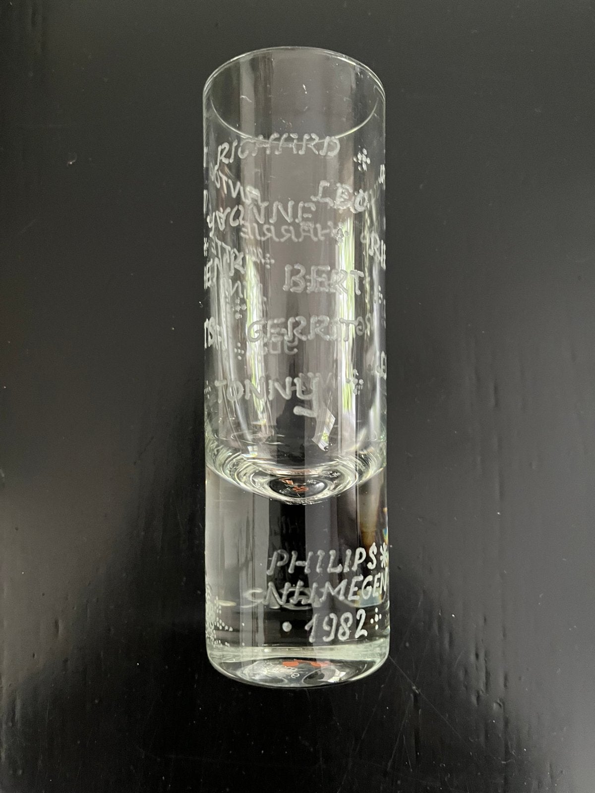 PHILIPS  GLAS NIJMEGEN 1982., Verzamelen, Ophalen of Verzenden, Zo goed als nieuw, Bierglas