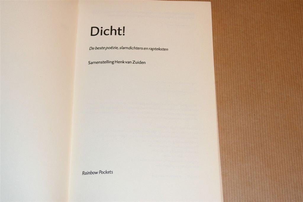 Dicht! — De Beste Poëzie, Slamdichters en Rapteksten, Boeken, Gedichten en Poëzie, Ophalen of Verzenden, Gelezen