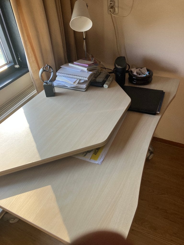 computertafel op wielen, Huis en Inrichting, Ophalen, Gebruikt, 120 cm, Hout