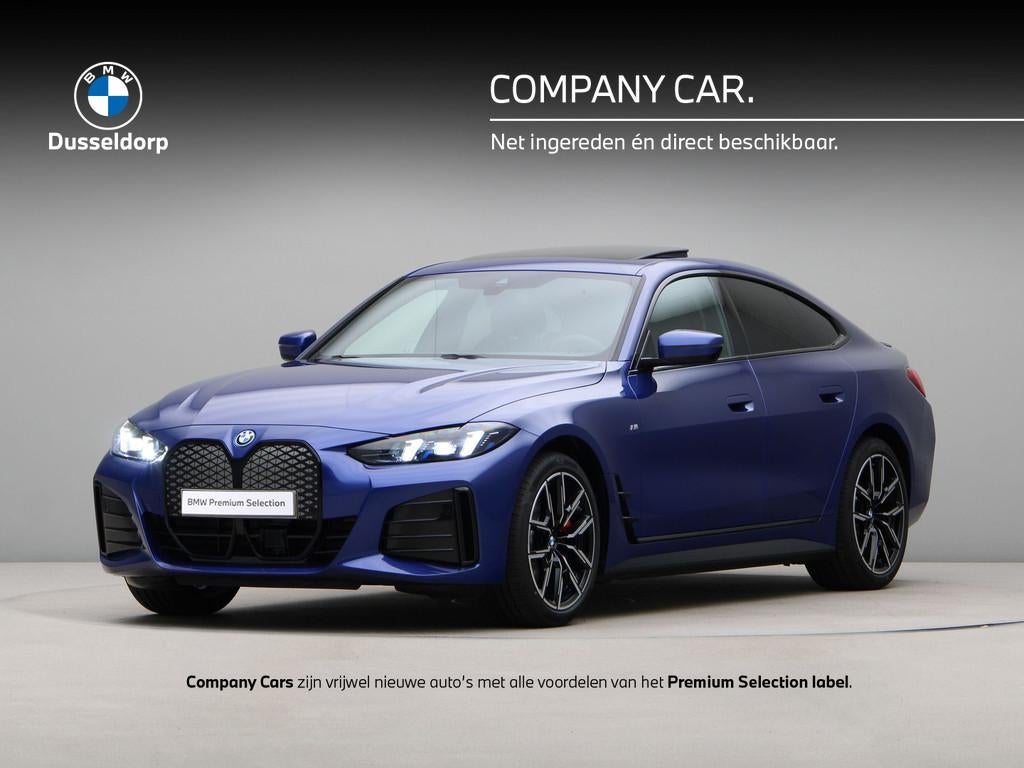 BMW i4 eDrive35 M Sport Edition 70 kWh (bj 2025, automaat), Auto's, BMW, Achterwielaandrijving, Zwart, Met garantie (alle), Blauw
