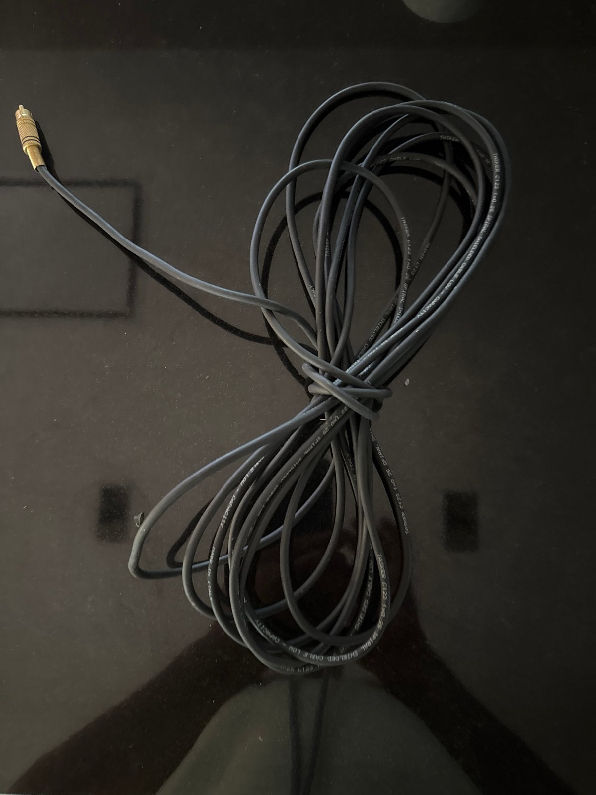 Audio Interlink Kabel - RCA (Tulp) - Zwart, Audio, Tv en Foto, Audiokabels en Televisiekabels, Ophalen of Verzenden, Gebruikt