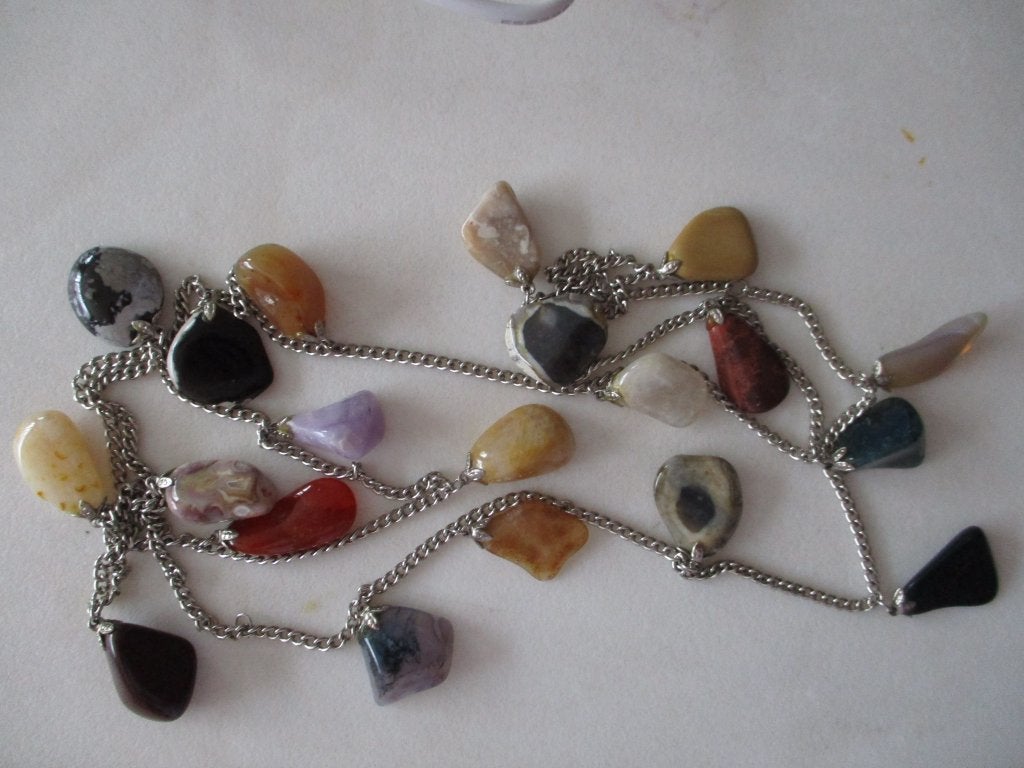 Mineralen halsketting., Sieraden, Tassen en Uiterlijk, Kettingen, Ophalen, Zo goed als nieuw, Overige kleuren, Steen of Mineraal