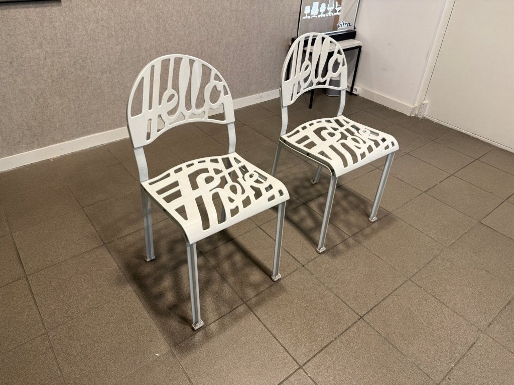 Artifort | Jeremy Harvey | Hello There Stoel | Wit | 2x, Gebruikt, Twee, Vitra Artifort Cassina Fritz Hansen Eames Gispen Pastoe Hay